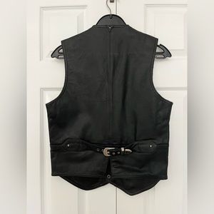 VINTAGE Harley Davidson Motorcycle Vest Size Small REAL Leather